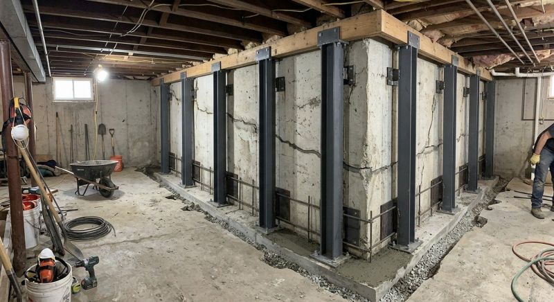 Basement Stabilization in Blue Ridge, GA