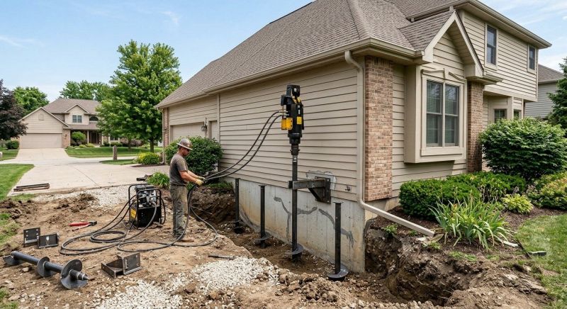 Helical Piers Installation in Blue Ridge, GA