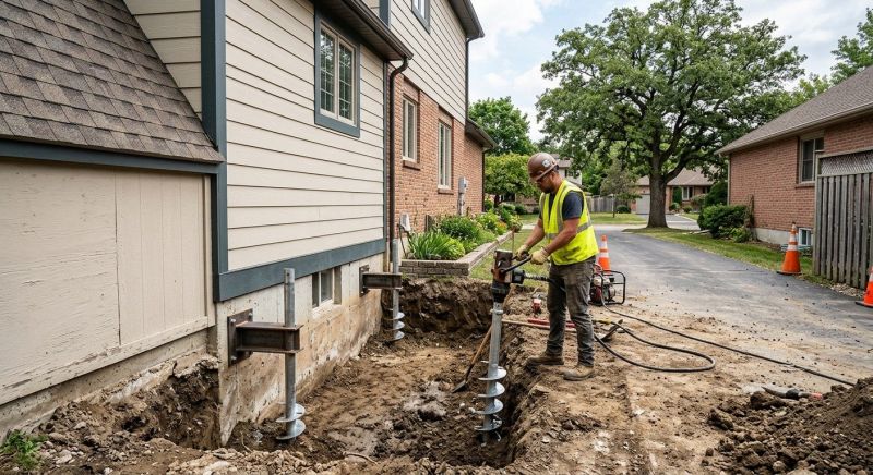 Helical Pile Installation in Blue Ridge, GA