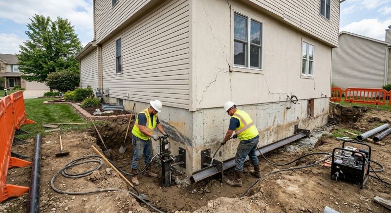 Sinking Foundation Repair in Ducktown, TN