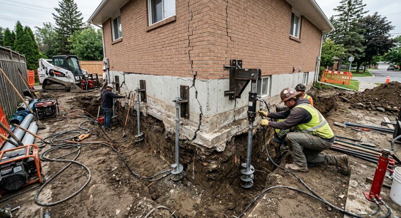 Sinking Foundation Repair in East Ellijay, GA