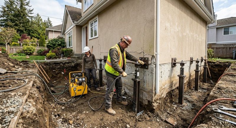 Sinking Foundation Repair in Union County, GA